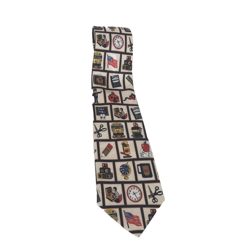 Steven Harris Hand Made‎ School Themed Tie.